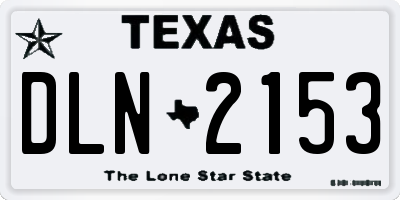 TX license plate DLN2153