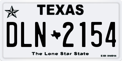TX license plate DLN2154
