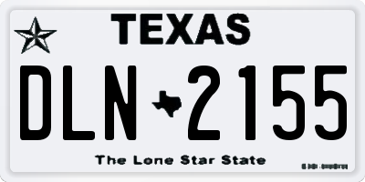 TX license plate DLN2155