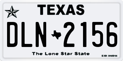 TX license plate DLN2156
