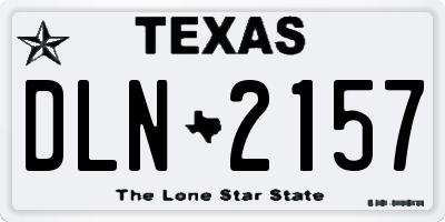 TX license plate DLN2157