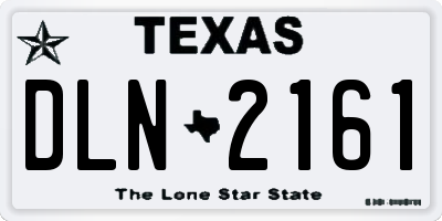TX license plate DLN2161