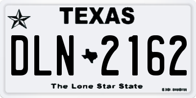 TX license plate DLN2162