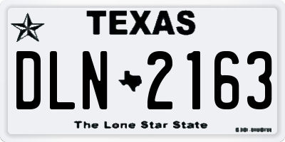 TX license plate DLN2163