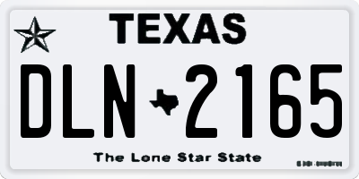 TX license plate DLN2165