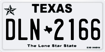 TX license plate DLN2166