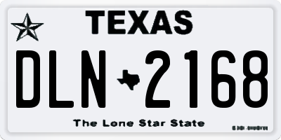 TX license plate DLN2168