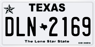 TX license plate DLN2169