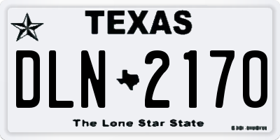 TX license plate DLN2170