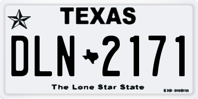 TX license plate DLN2171