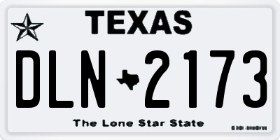 TX license plate DLN2173