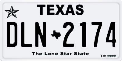 TX license plate DLN2174