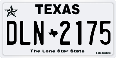 TX license plate DLN2175