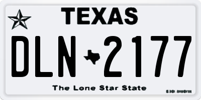 TX license plate DLN2177