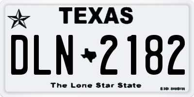 TX license plate DLN2182