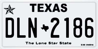 TX license plate DLN2186