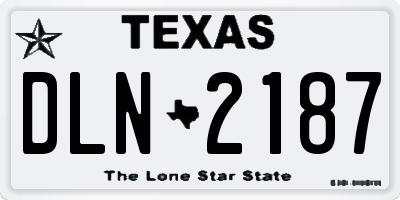 TX license plate DLN2187