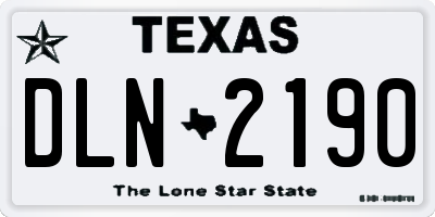TX license plate DLN2190