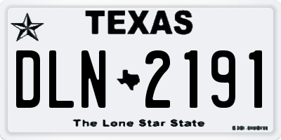 TX license plate DLN2191