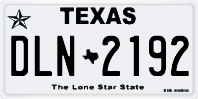 TX license plate DLN2192