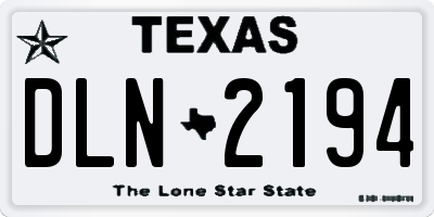 TX license plate DLN2194