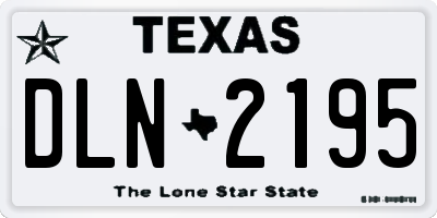 TX license plate DLN2195