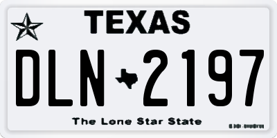 TX license plate DLN2197