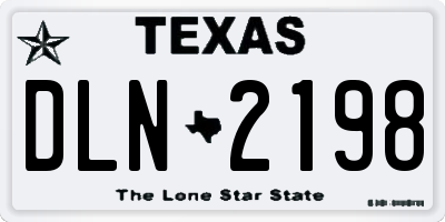 TX license plate DLN2198