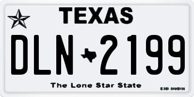 TX license plate DLN2199