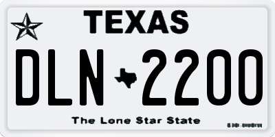 TX license plate DLN2200