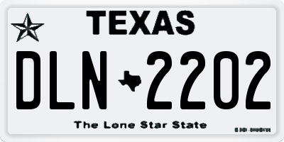 TX license plate DLN2202