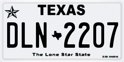 TX license plate DLN2207