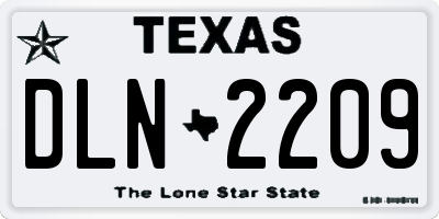 TX license plate DLN2209