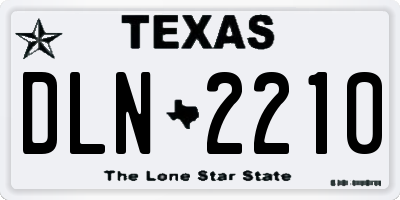 TX license plate DLN2210