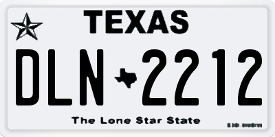 TX license plate DLN2212