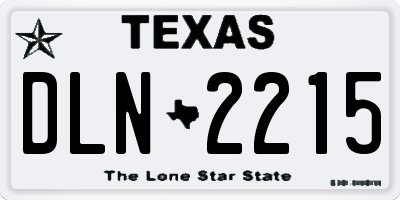 TX license plate DLN2215
