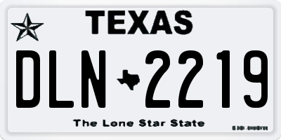 TX license plate DLN2219