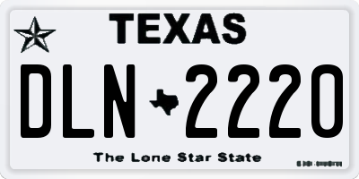 TX license plate DLN2220