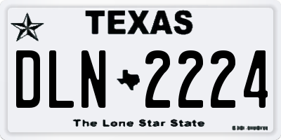 TX license plate DLN2224