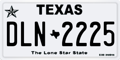 TX license plate DLN2225