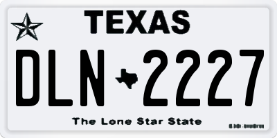 TX license plate DLN2227