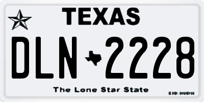 TX license plate DLN2228