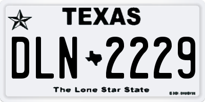 TX license plate DLN2229