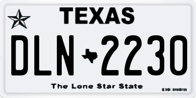 TX license plate DLN2230