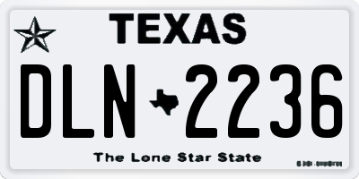 TX license plate DLN2236