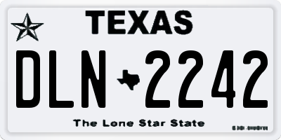 TX license plate DLN2242