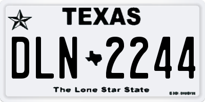 TX license plate DLN2244