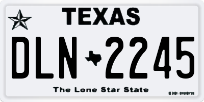 TX license plate DLN2245
