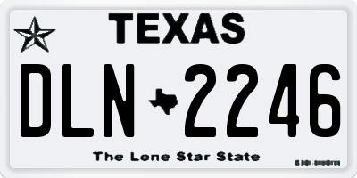 TX license plate DLN2246