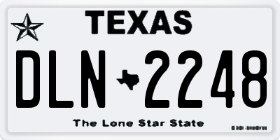 TX license plate DLN2248